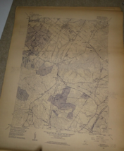 Vintage 1940s US Survey Wall Map Woodbine Quadrangle New Jersey - £27.18 GBP