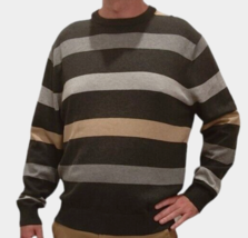 Daniel Cremieux Sz XXL Mens Striped Sweater Charcoal Supima Cotton Crew ... - $19.79