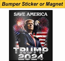 Trump 2024 Sticker SAVE AMERICA TRUMP 2024 Exterior Decal in Various Sizes - £5.44 GBP+