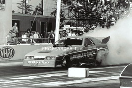 Johnny West Roland Leong &#39;86 Hawaiian Punch Funny Car 4x6 B&amp;W Drag Racing Photo - £1.97 GBP