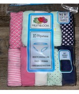 Fruit Of The Loom ~ Girls Tagless 10-Pair Underwear Hipsters Cotton ~ Si... - $20.29 CAD