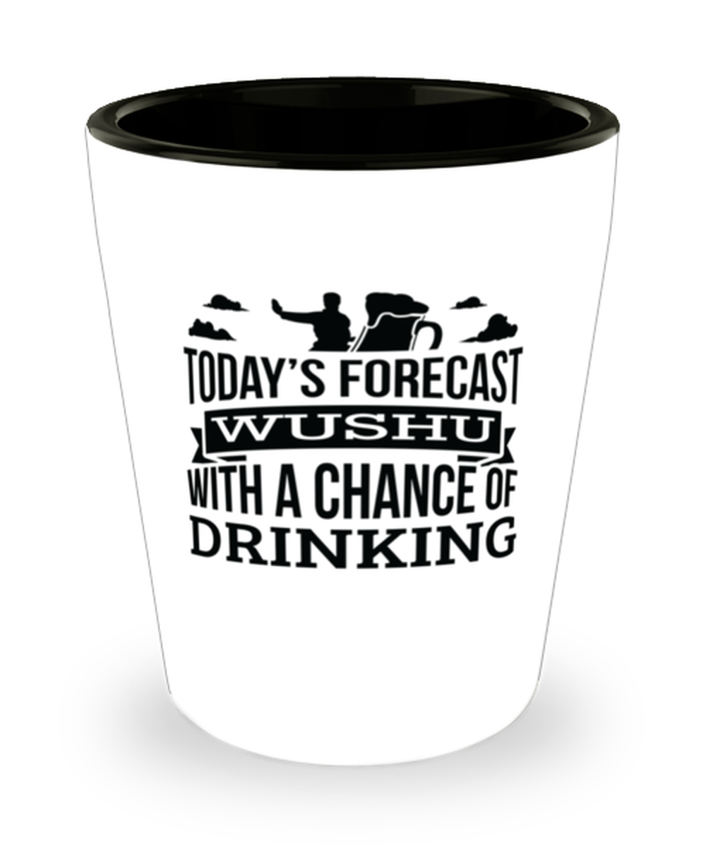 Today&#39;s Forecast Wushu With A Chance Of Drinking Funny Shit Glass Gift I... - $12.95