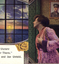 True Love Postcard Vintage Woman Waiting For Soldier To Return WW1 Poem - £7.84 GBP