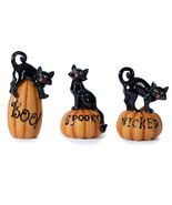 Black Cat on Pumpkin Figurine (Set of 3) - 851441 - $83.09 CAD