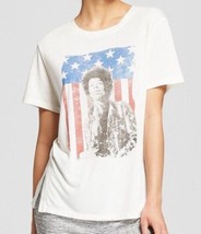 Jimi Hendrix Women&#39;s Shirt by Karl Ferris Collection USA Flag Retro New MD - £7.58 GBP