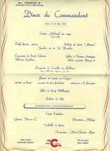 Linea C Diner Du Commandant Menu MN Franca C 1976 - $11.88