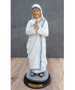 Roman Catholic Saint Mother Teresa of Calcutta Statue With Brass Name Pl... - $57.03 CAD
