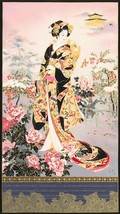 24&quot; X 44&quot; Panel Japanese Asian Metallic Imperial Collection Fabric Panel D409.20 - £7.95 GBP