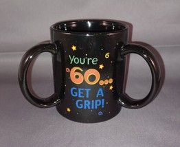 Stk48 You&#39;re 60 Get A Grip 3 Handled Mug, 60th Birthday  Mug Cup Funny - £14.81 GBP