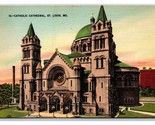 Catholic Cathedral St Louis Missouri MO UNP Linen Postcard V18 - $2.92