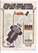 80&#39;s Autolite Spark Plug Print Ad Automobile Car. 8.5&quot; x 11&quot; - £14.96 GBP