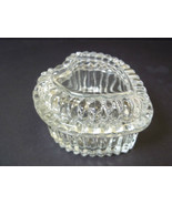 Vintage Homco lead crystal heart shape trinket box - £7.55 GBP