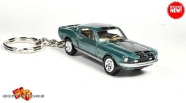 RARE KEY CHAIN 1967/1968 BLUE FORD MUSTANG SHELBY GT500 FASTBACK CUSTOM ... - £47.14 GBP