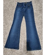 BILLABONG Women&#39;s Size 3 Low Rise Jeans blue 26x31 Boot Flare - $36.70 CAD