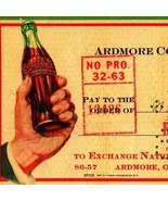 Vtg 1944 Ardmore OK Coca Cola Bottling Company Cancelled Check to Witt I... - $168.69 MXN