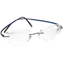 Silhouette Eyeglasses 5523 GN 6660 Titan Gunmetal/Blue Rimless Austria 5... - $199.99