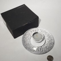 Orrefors Crystal Glass Discus 5.25” Tea Light Candleholder Signed w Box - £28.95 GBP
