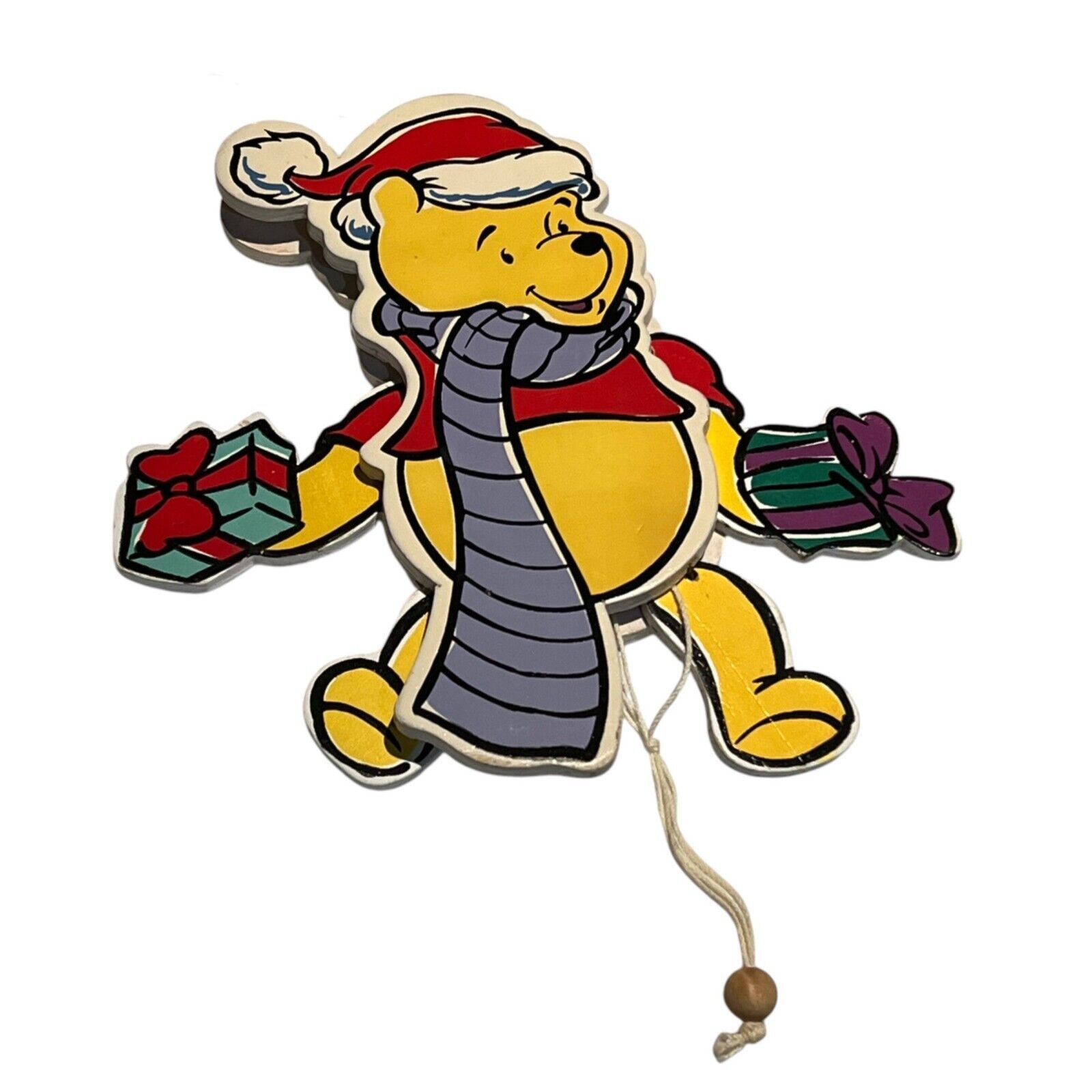 Disney Winnie The Pooh Christmas Wall Hanging Decor With Pull String - $7.68