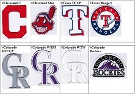 MLB Cleveland Indians Colorado Rockies Texas Rangers Badge Embroidered P... - $9.99