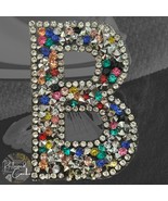 Letter B Multicolor Rhinestone Iron On Patch Applique Embellishment - $5.47 CAD