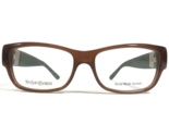 Yves Saint Laurent Brille Rahmen YSL 6383 SK9 Brown Grün Quadratisch 52-... - $93.13