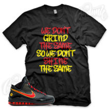 &quot;Grind Different&quot; Sneaker T Shirt For Lebron 7 Fairfax Black Red Yellow Vii - £21.08 GBP