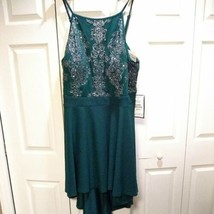 SPEECHLESS  Womens New Green Embroidered Gliter Fit + Flare Dress 22 Junior, NWT - £10.43 GBP