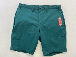 Big Bill Men&#39;s Wrinkle Free Work Shorts Size 40 Green Polyester Blend NEW - £10.75 GBP