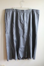 NWT Catherine&#39;s Black Label 2X 22-24 Gray Faux Leather Pleather Midi Skirt - $26.60