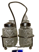 Salt Pepper Shaker Oil Vinegar Condiment Set Tale of Sheffield Vintage England - £39.10 GBP