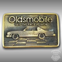 Vintage Belt Buckle Solid Brass Oldsmobile Pace Car at Indy Made In USA By - £39.78 GBP