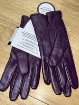 SMALL Charter Club Women&#39;s Cashmere Lined Leather Gloves In Gloxina $88.50 - $22.49