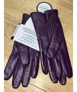 SMALL Charter Club Women&#39;s Cashmere Lined Leather Gloves In Gloxina $88.50 - $34.24 CAD