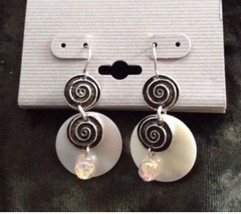 beautiful dangling silver plated pierced earrings  - $19.99