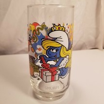 Vintage Collectible &#39;SMURFETTE&#39; Smurf Drinking Glass 6&quot; 1983 - $7.67