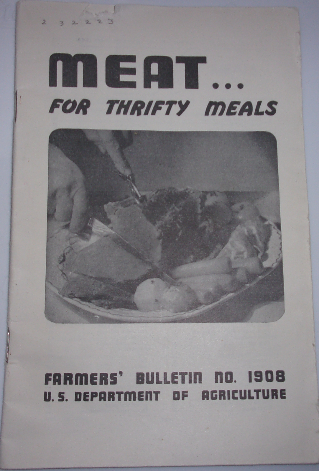 Meat For Thrifty Meals Farmers’ Bulletin No 1908 US Dept. of Agriculture... - $3.99