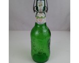 Vintage Grolsch Beer Bottle Green Glass Wire Bale White Porcelain Stoppe... - $3.87