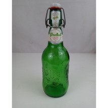 Vintage Grolsch Beer Bottle Green Glass Wire Bale White Porcelain Stoppe... - $3.87