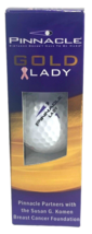 THREE GOLF BALLS LADY #1 with Pink Ribbon KOMEN Breast CANCER Pinnacle NEW - $4.50