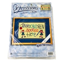 Xpressions By Bucilla Needlepoint Grandchildren Are Spoiled Here 1999 Kit 10x6 - $18.88