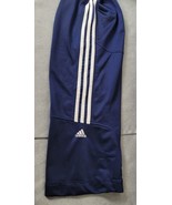 Adidas Track Pants Mens 2XL Navy Wht Fleece Lined Sweatpants Embroidered... - $27.61 CAD