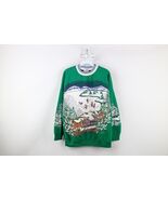 Vintage 90s Streetwear Womens XL Christmas All Over Print Sweatshirt Gre... - $1,260.18 MXN
