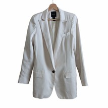 Smythe Blazer Ivory One-Button Long Jacket Women&#39;s Size 2 - £92.87 GBP
