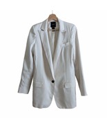 Smythe Blazer Ivory One-Button Long Jacket Women's Size 2 - £93.41 GBP