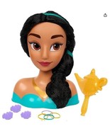 Disney Princess Jasmine Styling Head 14 Pieces Just Play Aladdin Hair Br... - £14.68 GBP
