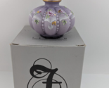 Fenton Purple Lavender Charleton Collection Hand Painted Signed Melon Va... - $350.00