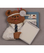 KURT ADLER TEDDY BEAR DOCTOR &#39;YOU&#39; PERSONALIZE STETHOSCOPE CHRISTMAS ORN... - $254.82 MXN