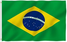 Brazil Brasilian 3&#39; x 5&#39; Flag w/ Grommets to Hang Pride Country Soccer B... - $9.99