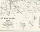 Red River County Texas General Highway Map 1969 State Highway Department - $24.72