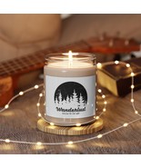 Scented Soy Candle, 9oz, Wanderlust Forest Print Glass Jar, 50-60 Hour B... - £21.22 GBP
